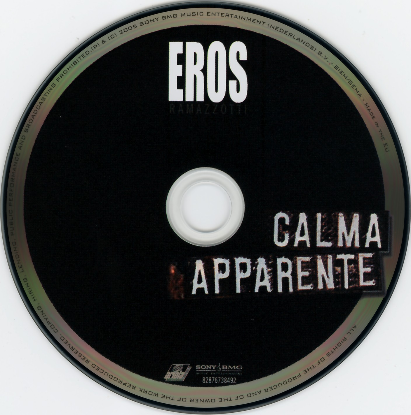 Eros Ramazzotti  Calma Apparente 2005 : CD